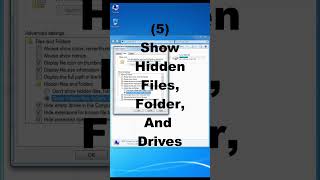 Windows 7 How to Show Hidden files