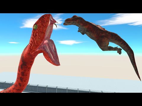 All UNITS jump in the mouth GIANT TITANOBOA - Animal Revolt Battle Simulator