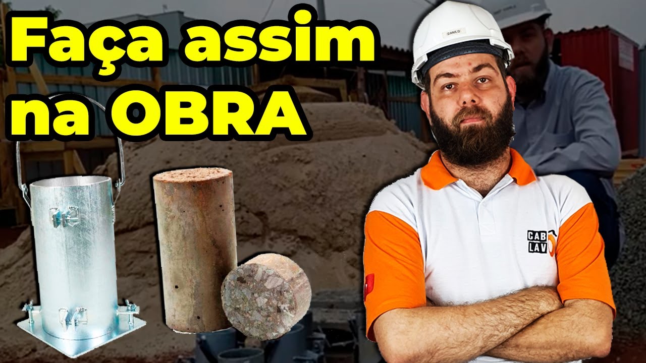 Moldagem Concreto l SEMPRE faça corpos de prova dessa maneira para testes