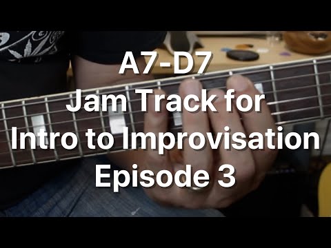 A7-D7 Jam Track for Intro to Improvisation Episode 2 | Tom Strahle | Basic Guitar | Simple Guitar