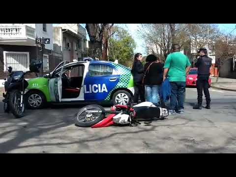 El drone en directo. Video: choque en 14 y 67