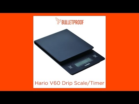 Virtuvinės svarstyklės Drip scale Hario V60 Juodas video