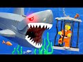 LEGO CRAZY SHARK ATTACK | Escaping Underwater Jaw | Lego City Prison Break