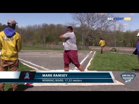 2016 NEC OTF Championships - Men's Shot Put Champion, Mark Ramsey (FDU)
