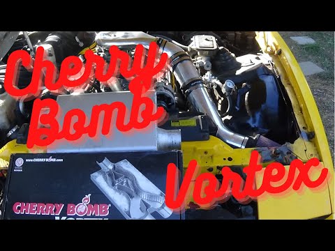 cherry bomb vortex on single exhaust small block chevy 305
