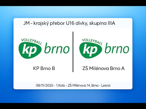 JM-U16Z: Královo Pole Brno B x ZŠ Milénova BRNO A