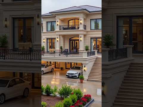 Luxury Family Home with Grand Staircase and Balcony  #dreamhome #housedesign