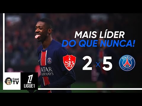 Gols e lances de Brest x PSG