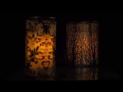 Lace Laser-Cut Metal Luminary with LED Candle by Candle Impressions