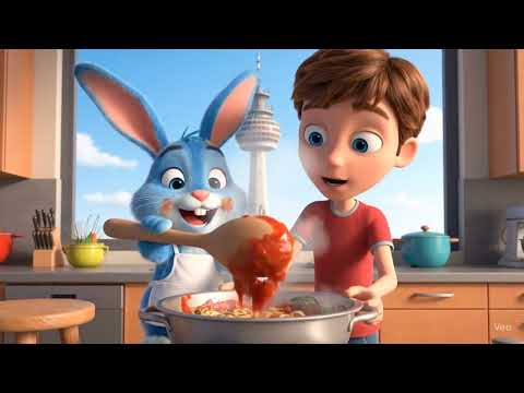 Králíček Azurit a Boloňské Špagety #googleveo3 #veo3 #animation