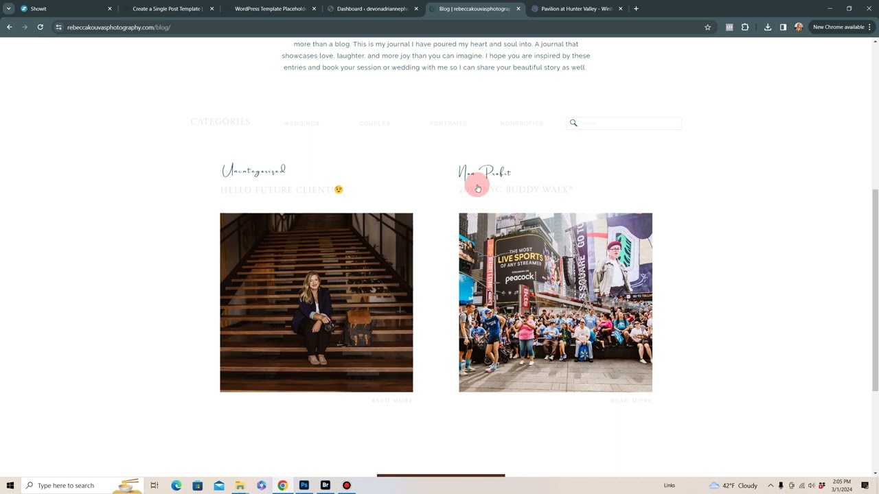 Showit Blog Page & Single Post Page Templates