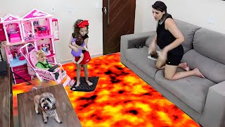 O CHÃO É LAVA SALVA A BEBÊ REBORN E CACHORINHA (THE FLOOR IS LAVA) VALENTINA O CHÃO É LAVA SALVA A BEBÊ REBORN E CACHORINHA (THE FLOOR IS LAVA) VALENTINA
