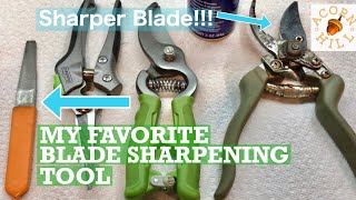THIS CHEAP SHARPENING TOOL DOES THE JOB WELL.Garden Tool. How I Sharpen My Pruners Secateurs