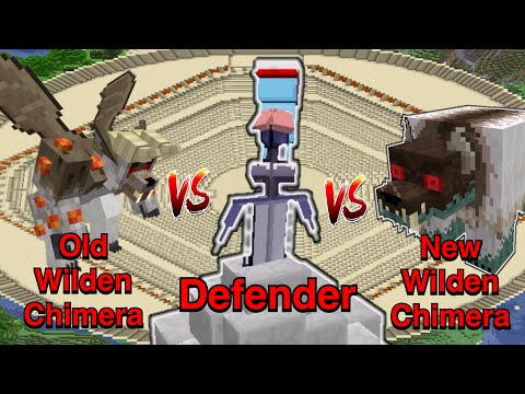 100 Hundred Plus - Minecraft |Mobs Battle| Old Wilden Chimera VS Defender VS New Wilden Chimera