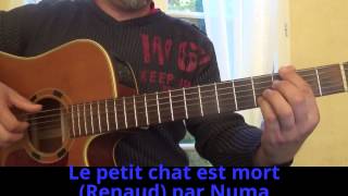 Le petit chat est mort (Renaud) reprise à la guitare