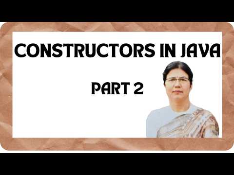 Constructor Overloading In Java Default Parameterized Constructors Icse Computer Applications