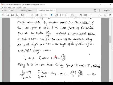 Equation of a vibrating string