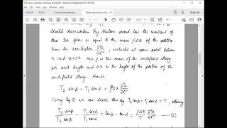 Equation of a vibrating string