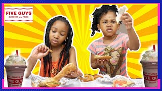 Five Guys! MUKBANG! We ordered Doordash! Kgurlz tv