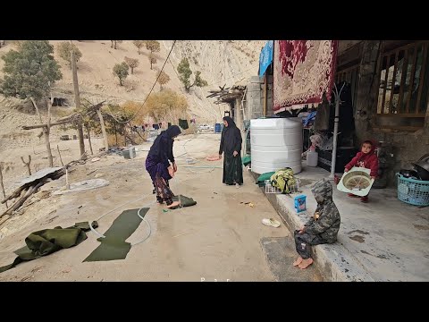 A Day in the Life of Narges, a Young Village Woman, and the Playful Moments of the Village Children”