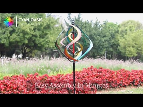 Cyan Oasis Wind Spinners
