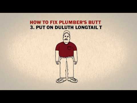 Duluth Trading Company Ad - Longtail T Shirt - The Cure for Plumber's Butt  (2014 - 2015 Television Commercial)