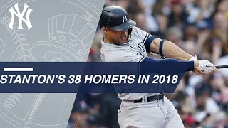 Watch Giancarlo Stanton’s 38 home runs from 2018