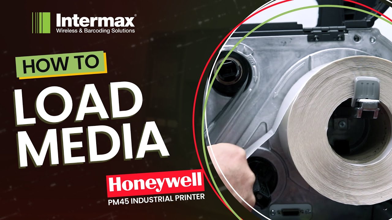 טעינת מדבקות במדפסת Honeywell PM45