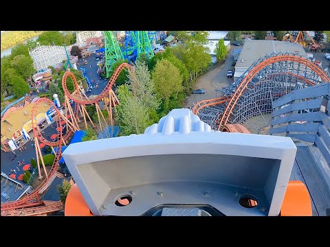 Front row point of view footage of Wicked Cyclone