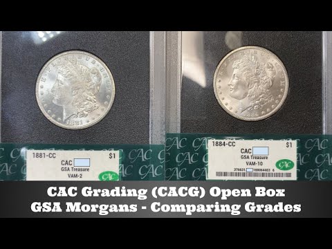 CAC Grading (CACG) Open Box - GSA Treasure Morgan Dollars - Ignoring VAMs, Comparing Grades