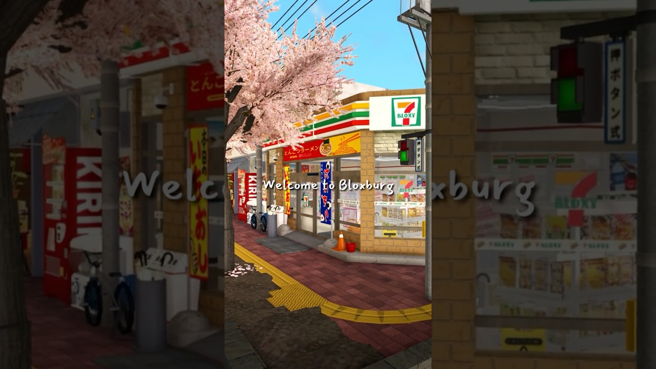 ⛩️ Japanese Town by the Beach in BLOXBURG 🌊 #bloxburg #roblox