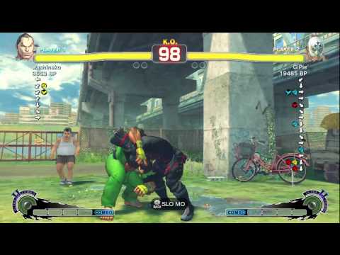 GiPie [Fuerte] vs Kyantarou [Gen] washineko [Dan] SSF4 Japanese Online Ranked Matches - TRUE-HD
