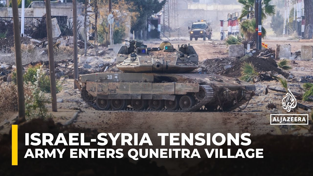 Israeli army vehicles enter village in southern Syria ahead of Paris talks