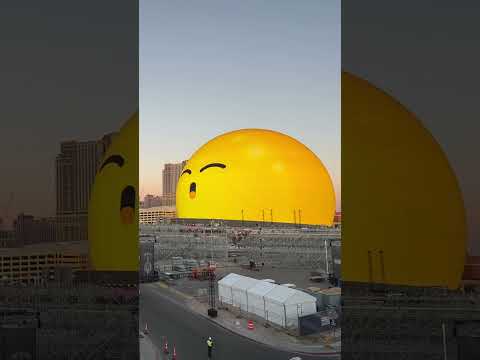 Vegas Sphere Emoji Face Wakes Up at 6am Every Morning #shorts #vegas