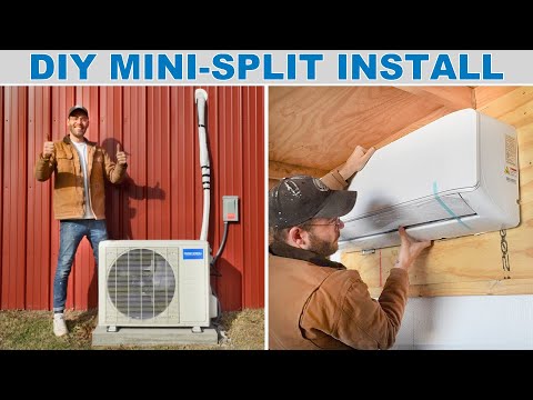 How To Install a DIY Mini-Split in a Workshop, Garage, or House | MR Cool Install 2024