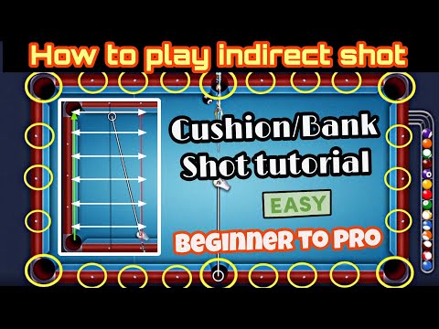 How to do cushion/bank/indirect shot in 8 ball pool || Beginner to pro easy tutorial 💯
