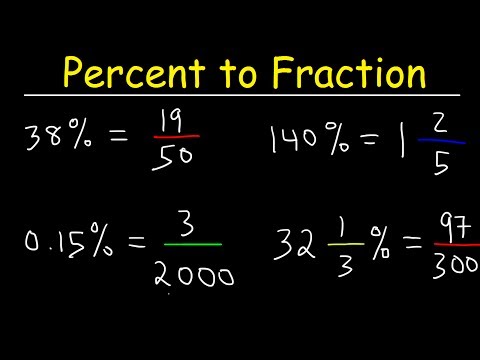 Percent to Fraction Conversion Shortcut! Video