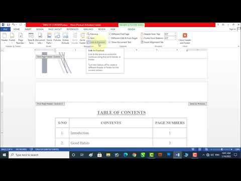 Multiple Page Numbering in MS Word