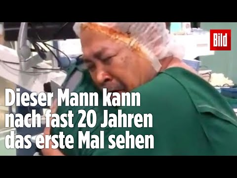 Blinder Mann kann wieder sehen: Krass, wie lange die OP dauerte!