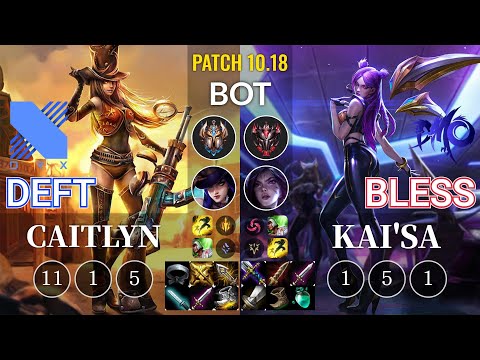 DRX Deft Caitlyn vs DMO bless Kai'Sa Bot - KR Patch 10.18