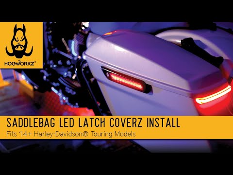 HOGWORKZ® Saddlebag LED Latch Cover Inserts for Harley® Touring