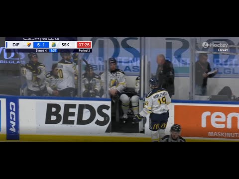 Djurgården IF - Södertälje SK , Semifinal 2 | Hela 12 spelare i utvisningsbåset