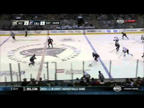 Artem Anisimov goal 1-1 Pittsburgh Penguins vs Columbus Blue Jackets Sept 15 2013 NHL Hockey