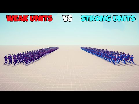 WEAK UNITS VS STRONG UNITS - Totally Accurate Battle Simulator TABS