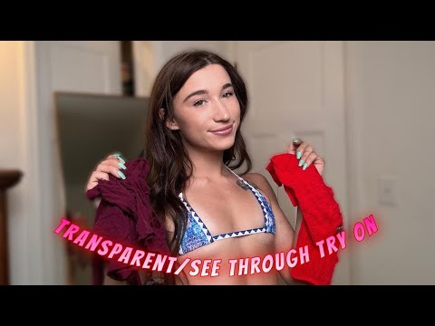 TRANSPARENT 4K Mesh Dresses TRY ON With Mirror View!