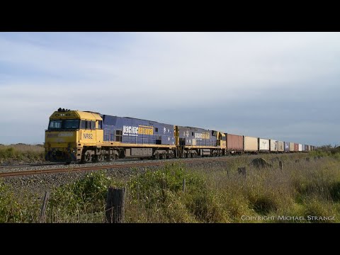 6PM6 Container Freight With NR Class Locomotives - PoathTV Australian Trains & Railways
