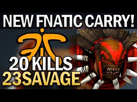 THE NEW FNATIC CARRY IS HERE - 23SAVAGE - DOTA 2 GAMEPLAY