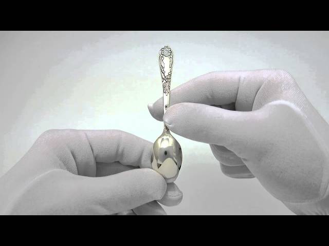 Серебряная ложка кофейная 74лт Видеообзор