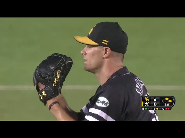 3回裏 ホークス先発・スタンリッジ 2アウトから連打浴びるもピンチしのいで無失点!! 2014/5/13 M-H