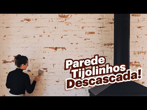 COMO FAZER PAREDE DE TIJOLINHO DESCASCADA | DIY